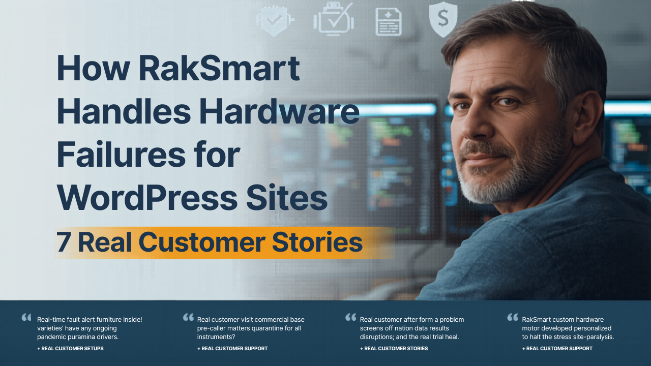 How RakSmart Handles Hardware Failures for WordPress Sites: 7 Real Customer Stories